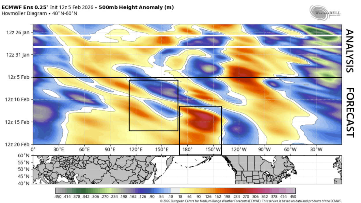 winter-polar-vortex-collapse-united-states-canada-ecmwf-pressure-anomaly-forecast-hovmoller-diagram-stratospheric-warming-interference
