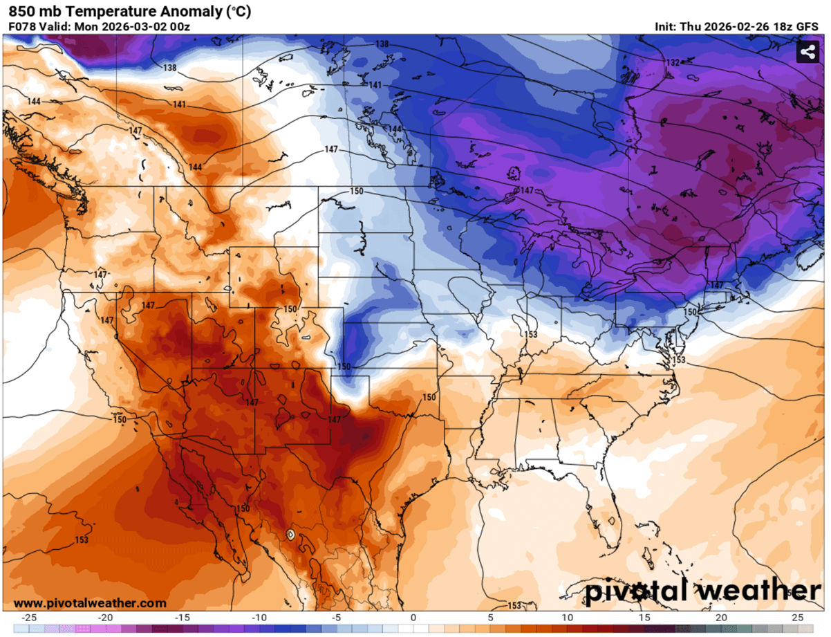 winter-storm-clipper-snowstorm-midwest-snow-march-2026-forecast-canada-united-states-850mb-temperature-anomaly