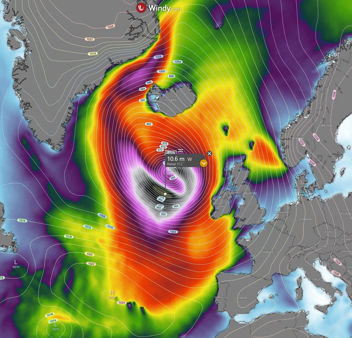 violent atlantic bomb cyclone uk ireland windstorm september 2026 significant waves