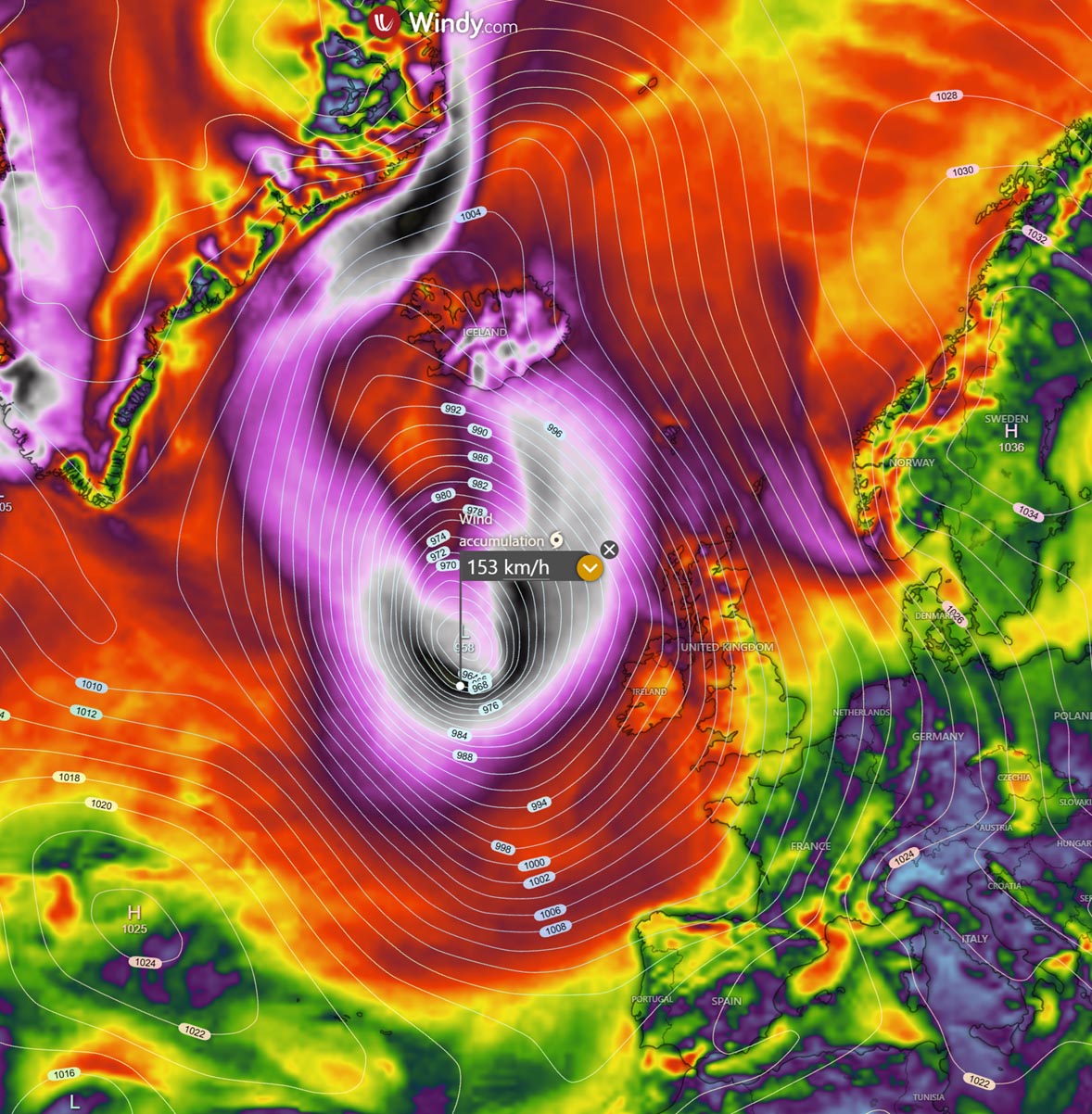 violent atlantic bomb cyclone uk ireland windstorm september 2026 winds