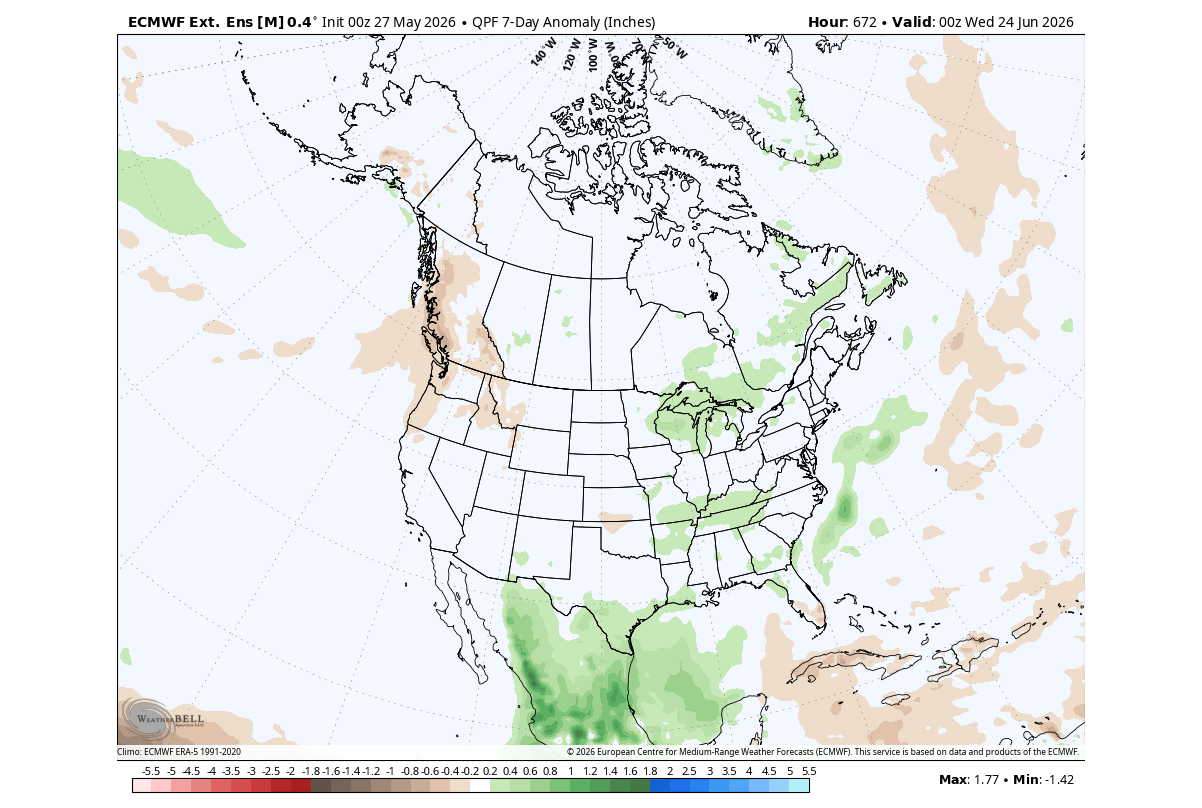 weather-forecast-precipitation-anomaly-mid-and-late-june-united-states-ecmwf-el-nino-pattern