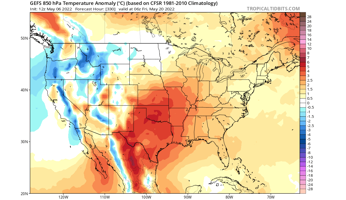 weather-forecast-update-spring-may-late-month-united-states-heatwave-temperature-gefs