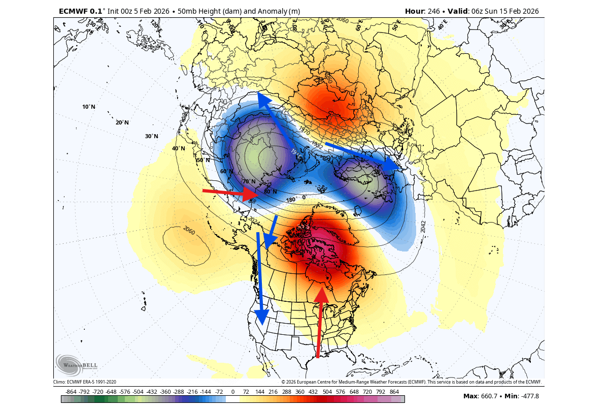 winter-forecast-february-stratospheric-warming-50mb-pressure-anomaly-ecmwf-united-states-polar-vortex-interference