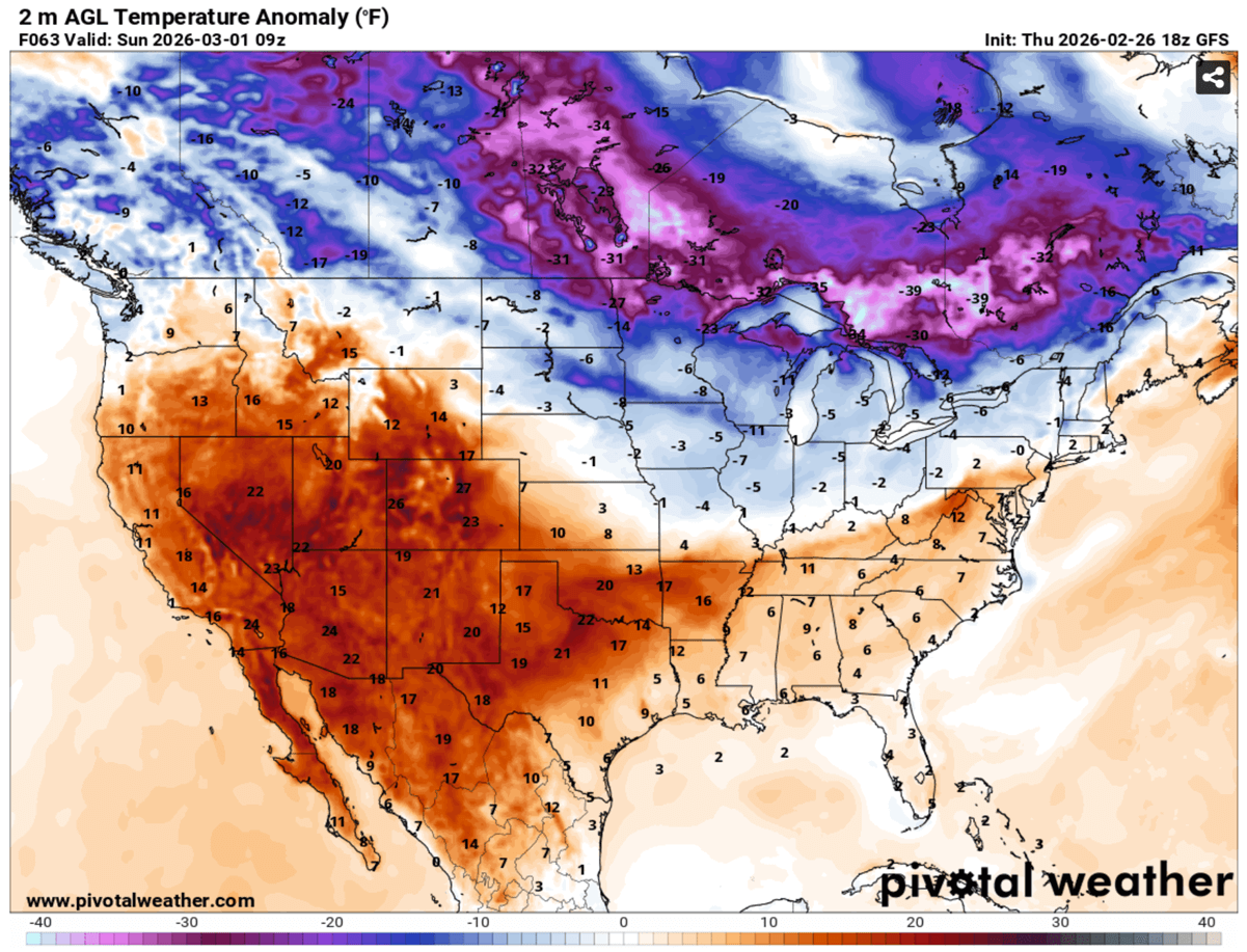 winter-storm-clipper-snowstorm-midwest-snow-march-2026-forecast-canada-united-states-2m-temperature-anomaly