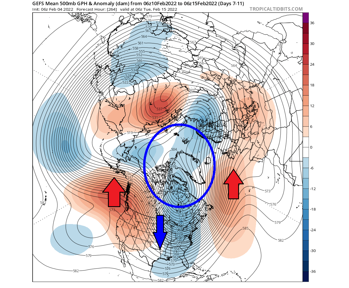 winter-weather-forecast-polar-vortex-february-2022-united-states-pressure-pattern-anomaly-mid-month-cold
