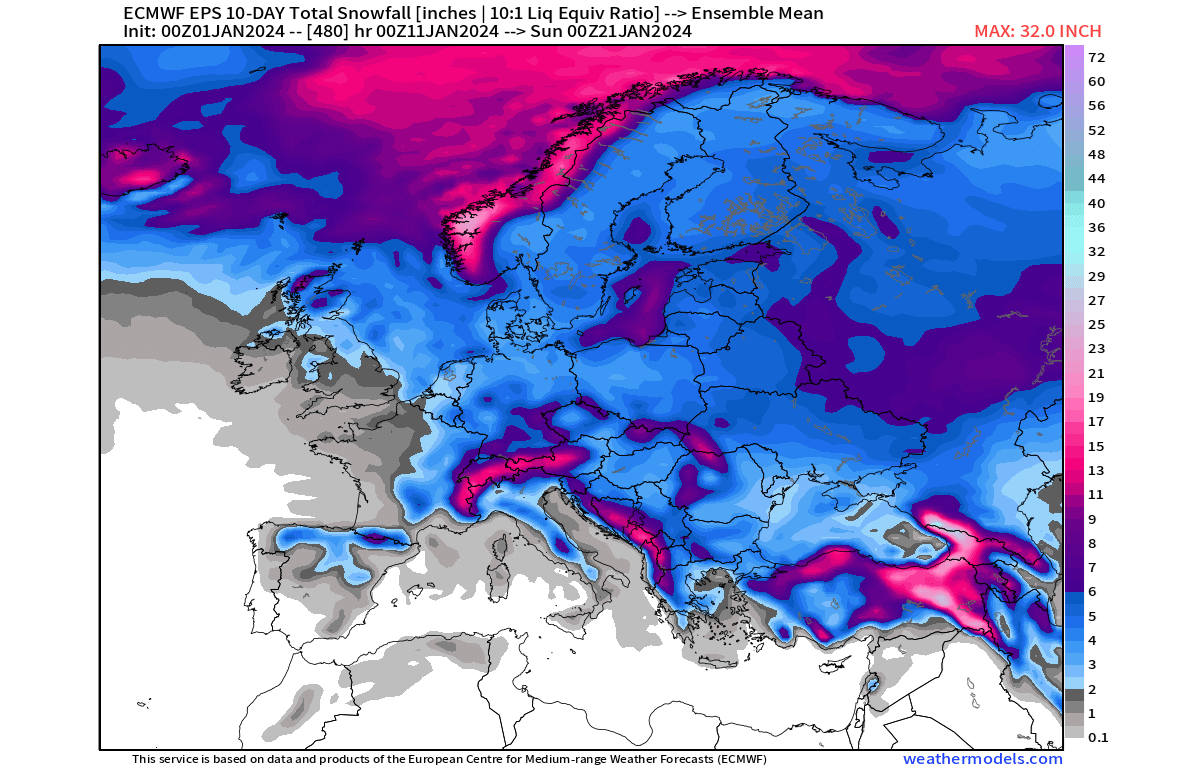 winter-weather-forecast-total-snowfall-january-europe-canada-ecmwf