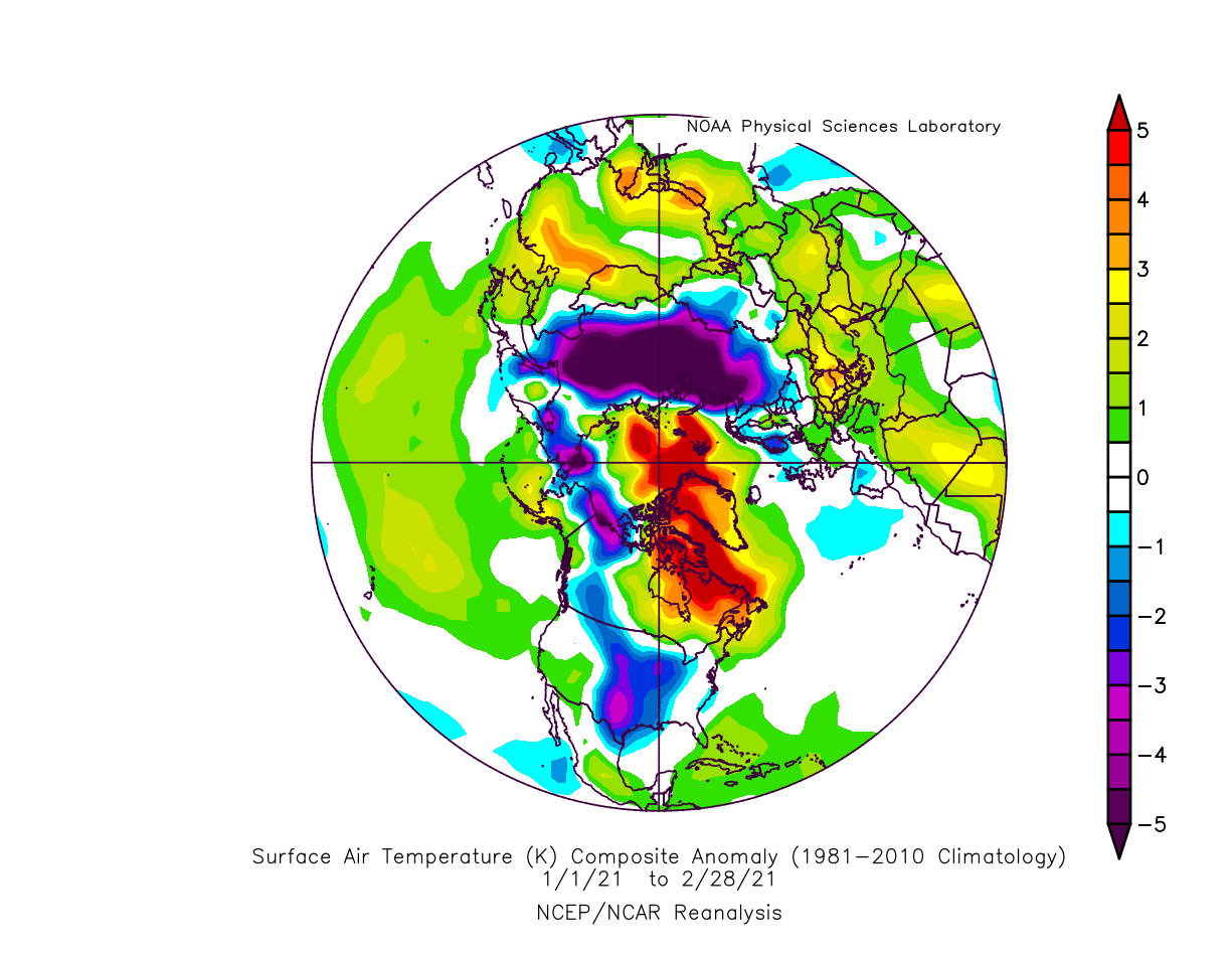 winter-weather-january-february-2021-temperature-anomaly-united-states-canada-europe-after-ssw