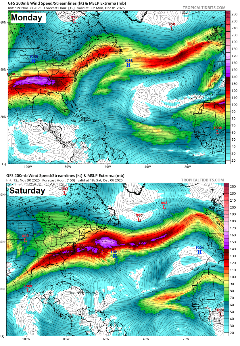 flusso zonale-nord-atlantico-modello-attivo-tempeste intense-europa-occidentale-dicembre-2025-corrente a getto