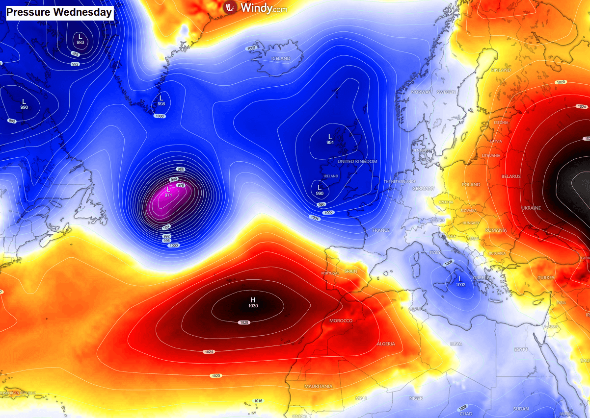 flusso zonale-nord-atlantico-modello-attivo-tempeste-intense-europa-occidentale-dicembre-2025-pressione-mercoledì
