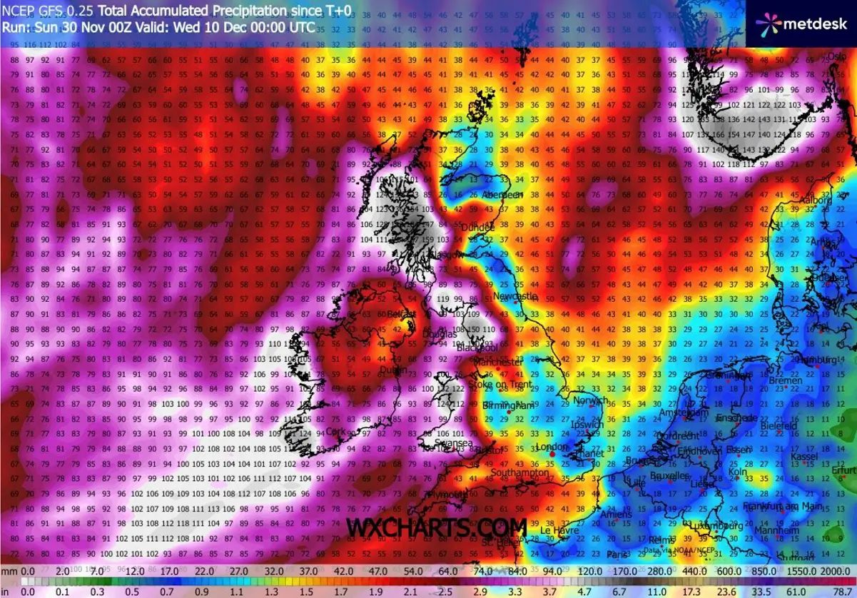 flusso zonale-nord-atlantico-modello-attivo-tempeste-intense-europa-occidentale-dicembre-2025-pioggia-ue-occidentale