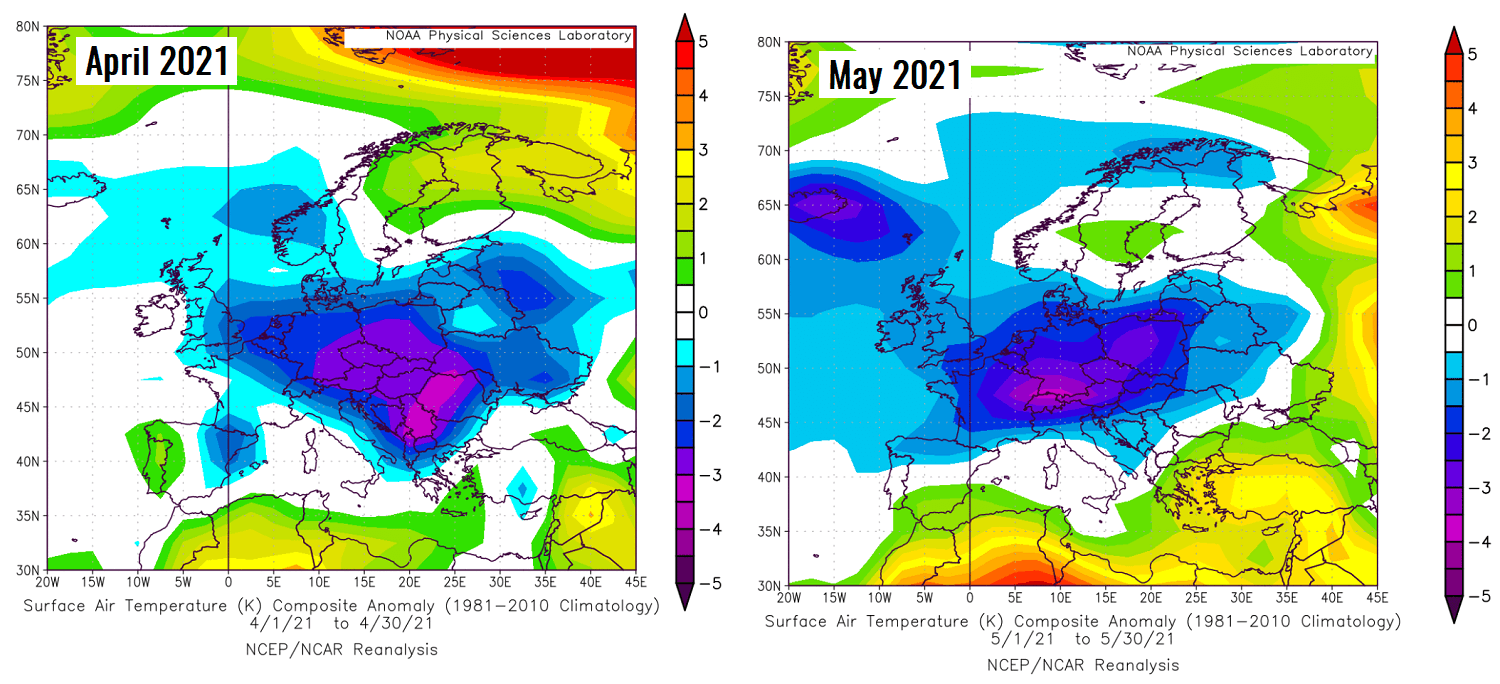 first-significant-heatwave-2021-europe-april-may-analysis