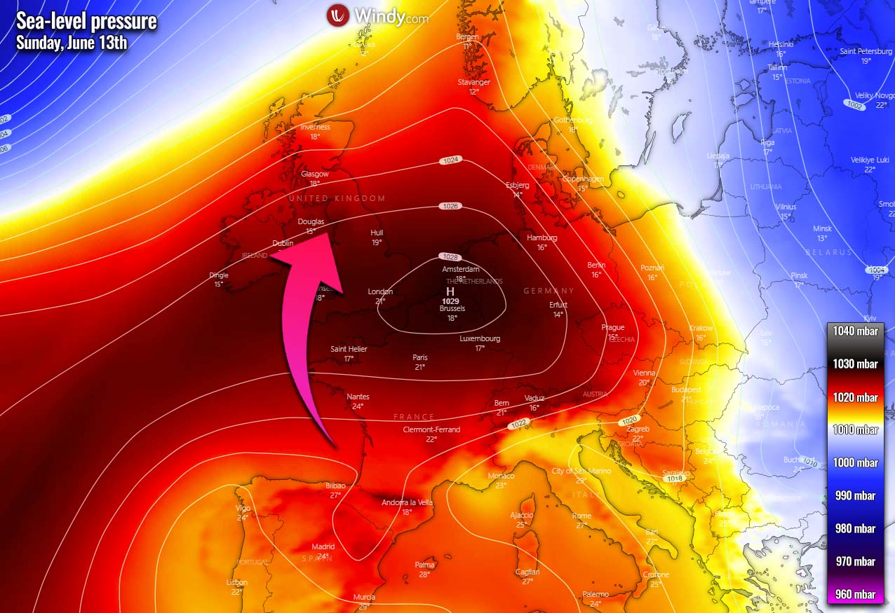 first-significant-heatwave-2021-europe-pressure-sunday