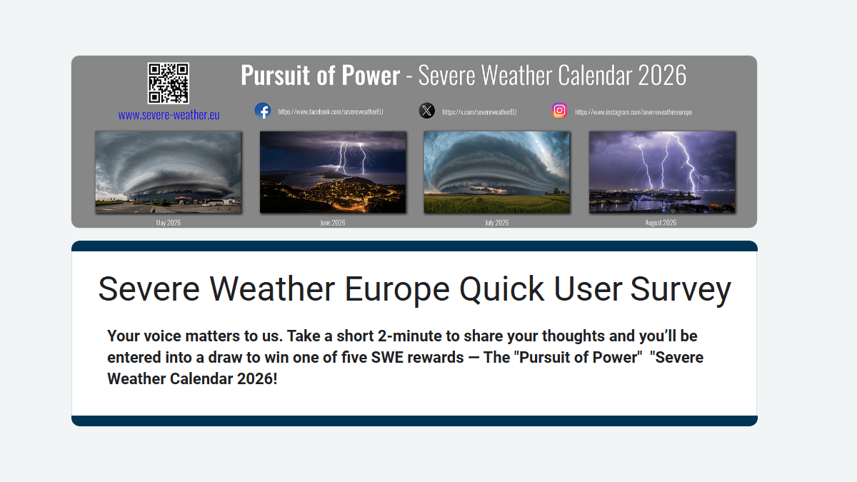 Help Shape the Future of Severe Weather Europe — Take Our 2-Minute User Survey footer image