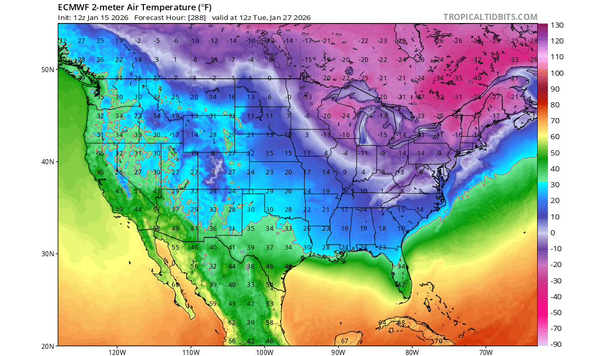 winter-forecast-late-january-lowest-surface-temperature-united-states-canada-cold-arctic-air-polar-vortex