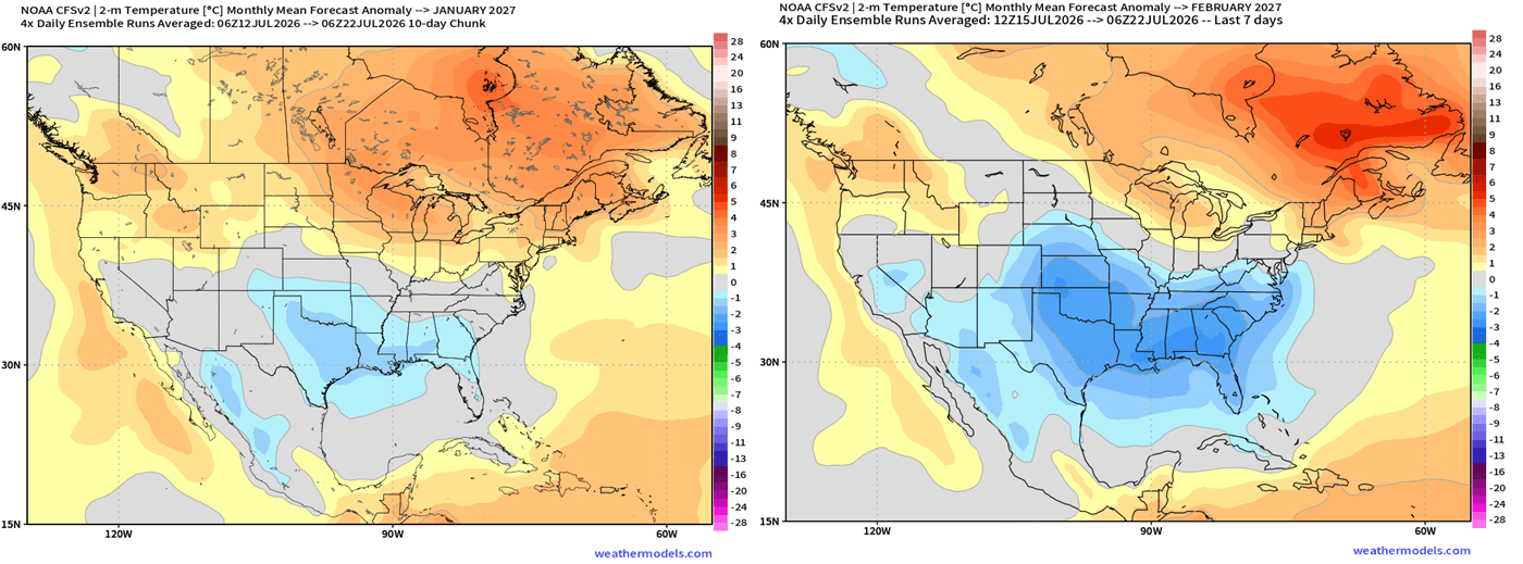 winter-weather-season-super-el-nino-temperature-anomaly-united-states-canada-el-nino-snow-pattern-forecast-2026-2027