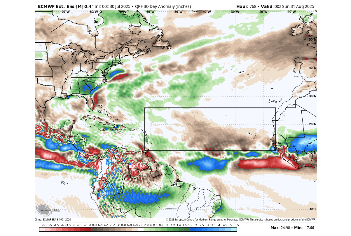 august-2025-weather-forecast-ecmwf-precipitation-anomaly-united-states-eastern-canada-hurricane-zone-updated