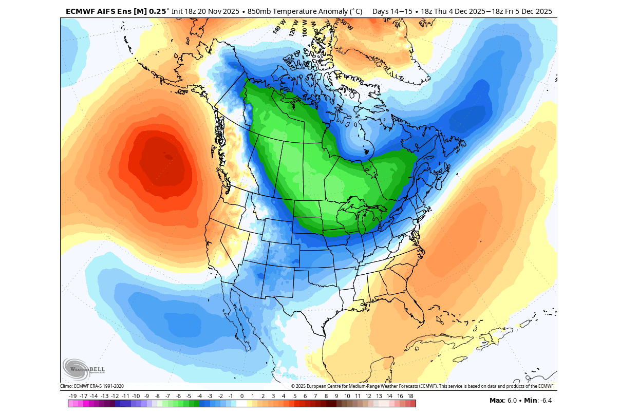 december-start-weather-temperature-airmass-forecast-anomaly-united-states-canada-strong-deep-cold-polar-vortex-collapse