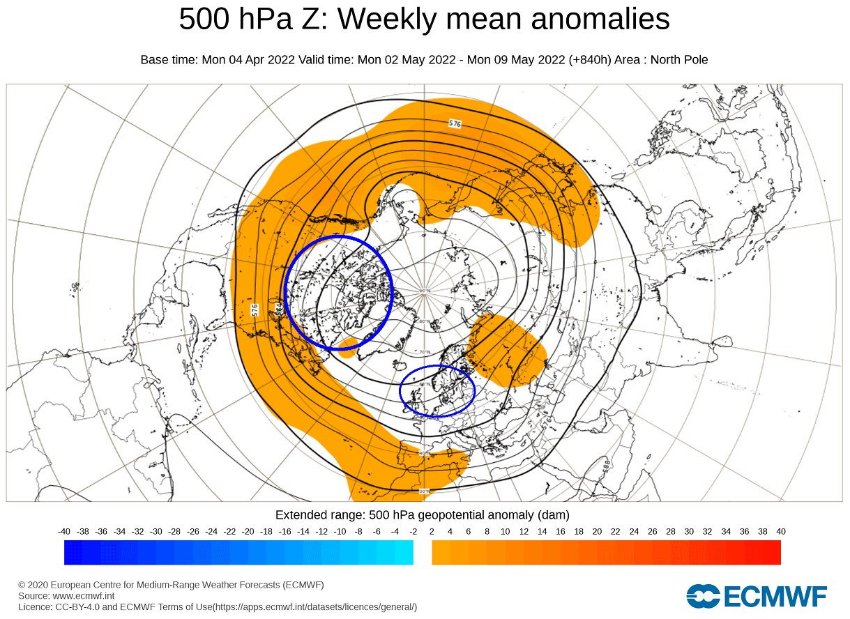 ecmwf-weather-forecast-polar-vortex-spring-may-2022-united-states-europe-pressure-pattern-early-month