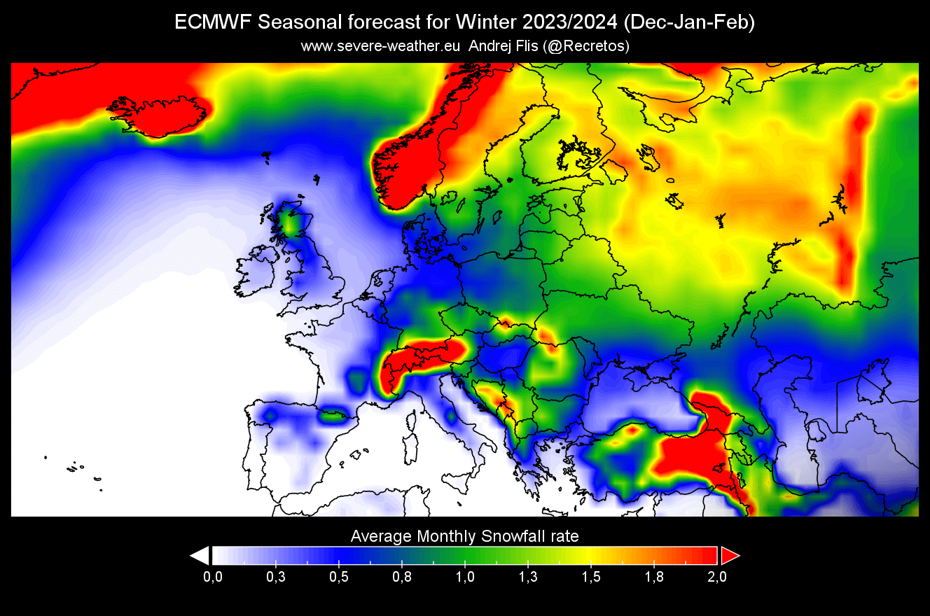 Winter 2023 2024 Snowfall Predictions New Forecast Data Shows The 