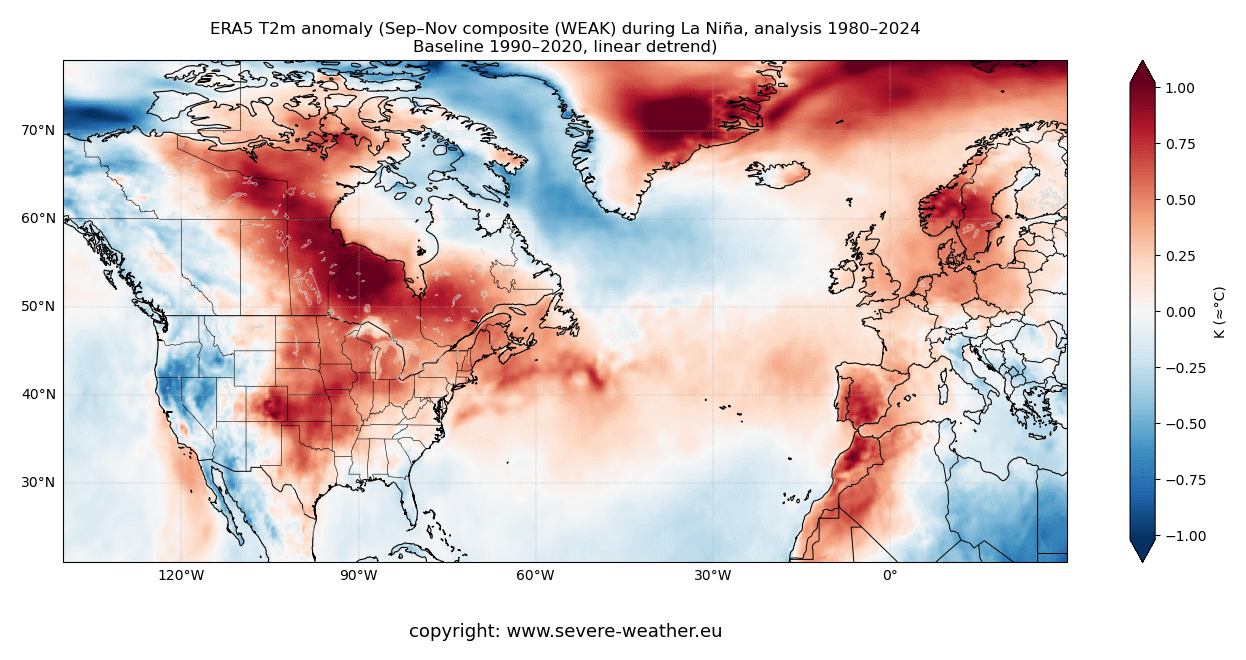 fall-forecast-update-la-nina-temperature-anomaly-united-states-canada-europe