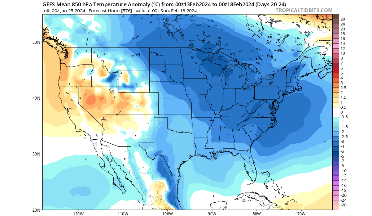 february-gefs-forecast-united-states-temperature-anomaly-cold-pattern-return