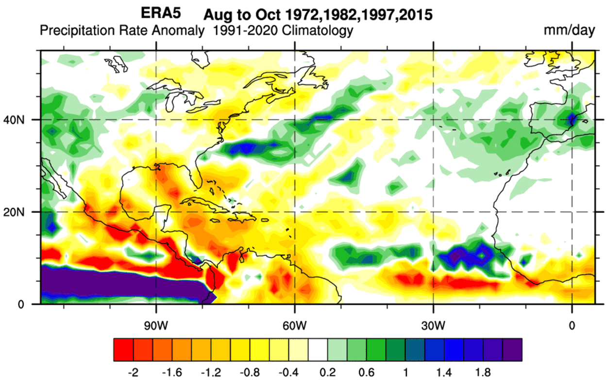 ocean-atmosphere-super-el-nino-influence-united-states-hurricane-season-2026-precipitation-reanalysis-ecmwf