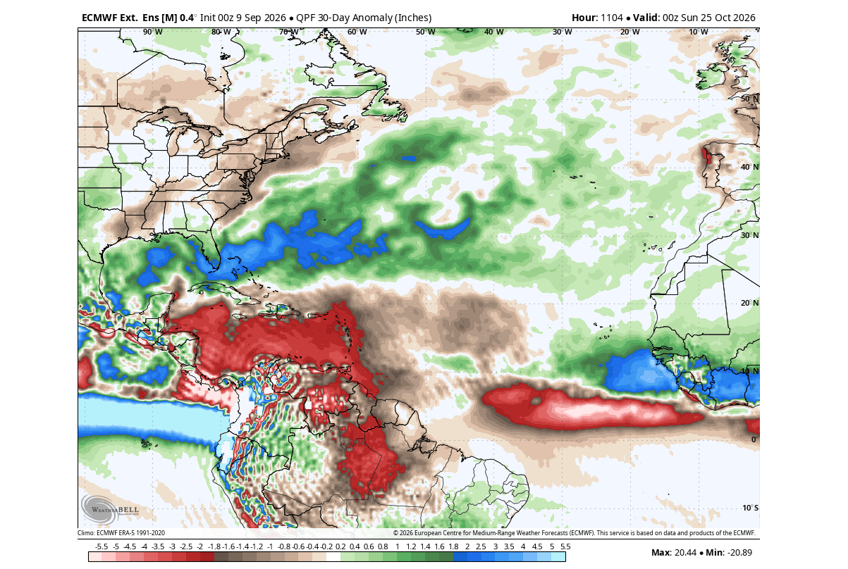 october-2026-forecast-precipitation-anomaly-hurricane-season-atlantic-ecmwf-united-states-el-nino-impact