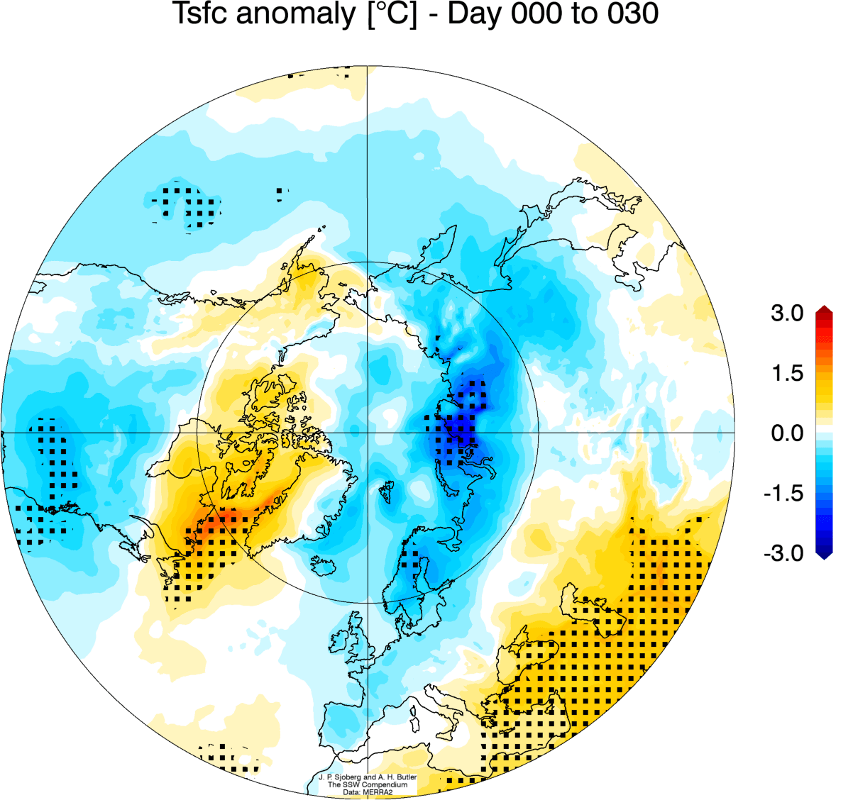 polar-vortex-winter-2022-2023-stratospheric-warming-surface-temperature-anomaly-pattern-change