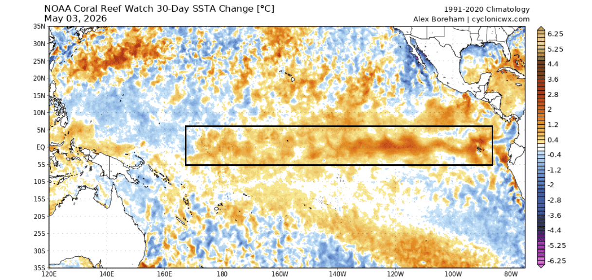 seasonal-weather-ocean-surface-temperature-anomaly-30-day-change-analysis-2026-pacific-north-america-el-nino-emerging