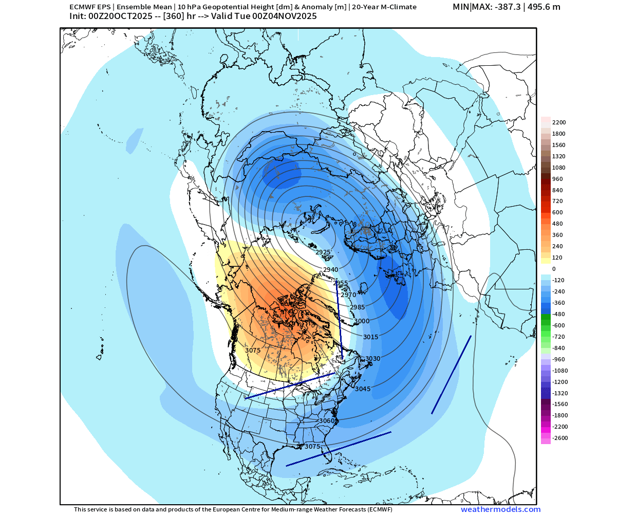 Precipitazione-Vortice-Stratosferico-Polare-Ottobre-Rottura-Pressione-Anomalia-Modello-GEFS-Stati-Uniti-Canada