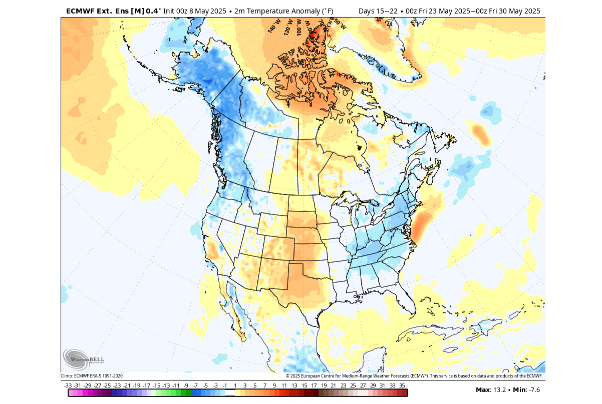 stratospheric-warming-polar-vortex-temperature-anomaly-forecast-extended-ecmwf-ensemble-united-states-canada-end-of-may