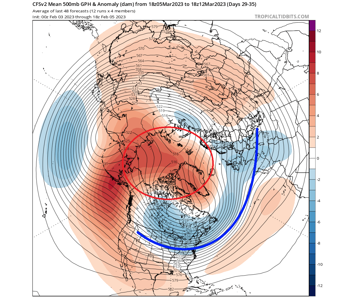 stratospheric-warming-winter-polar-vortex-north-hemisphere-forecast-pressure-NCEP-CFS-ensemble-united-states-early-march