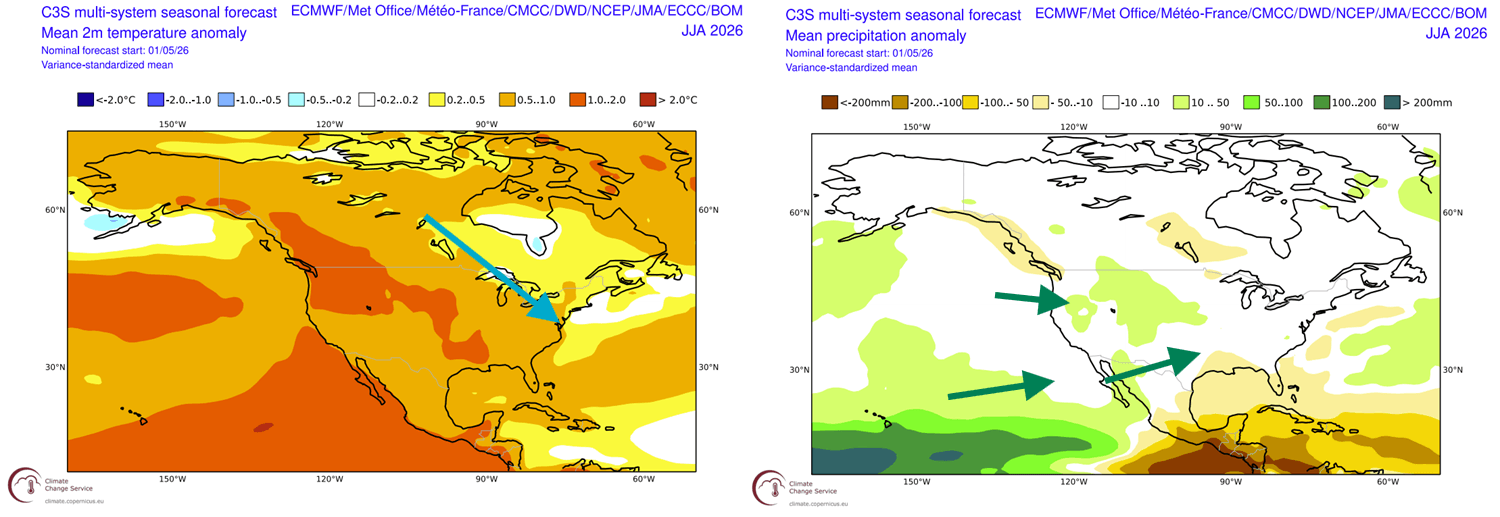 summer-2026-forecast-temperature-precipitation-anomaly-copernicus-multi-model-united-states-canada-ensemble