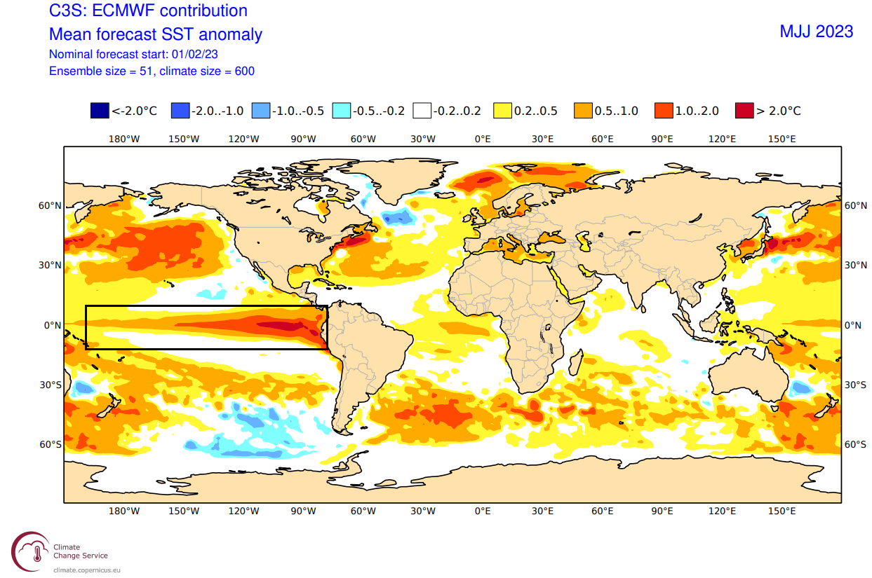summer-season-global-ocean-temperature-forecast-ecmwf-united-states-canada-2023-weather-el-nino-phase-development