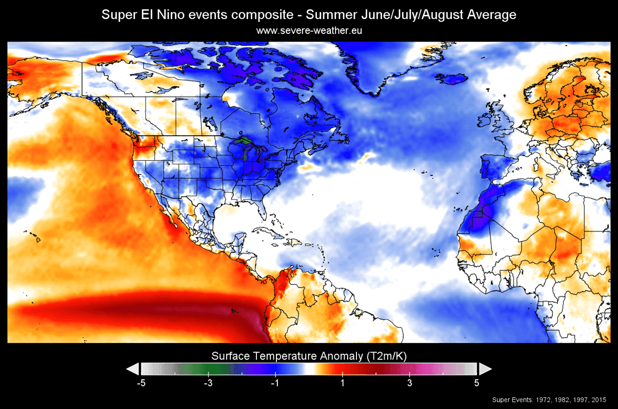super-el-nino-reanalysis-ecmwf-data-temperature-anomaly-cold-united-states-canada-summer-pattern