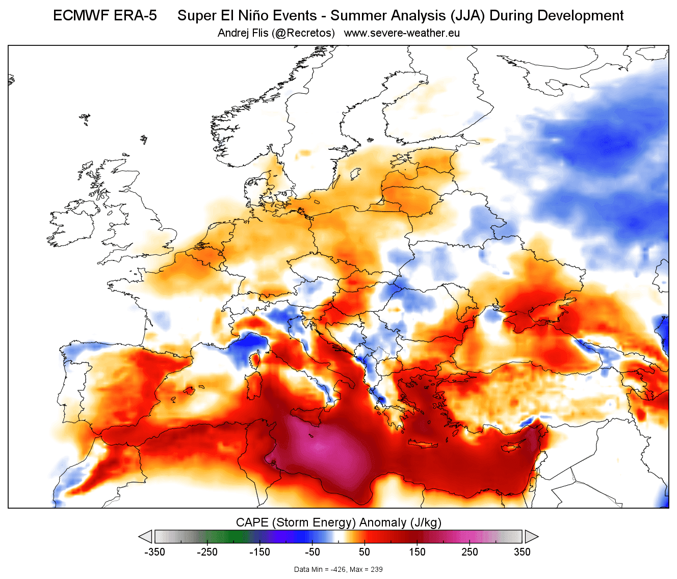 super-el-nino-summer-season-influence-era5-ecmwf-reanalysis-cape-anomaly-europe