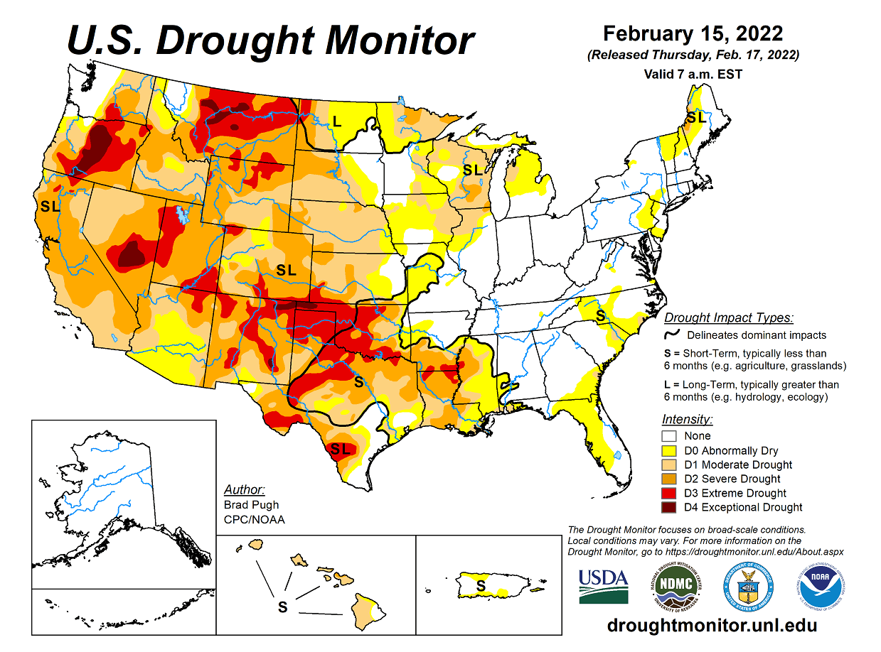 united-states-drought-weather-monitor-noaa-official-february-2022-latest-conditions