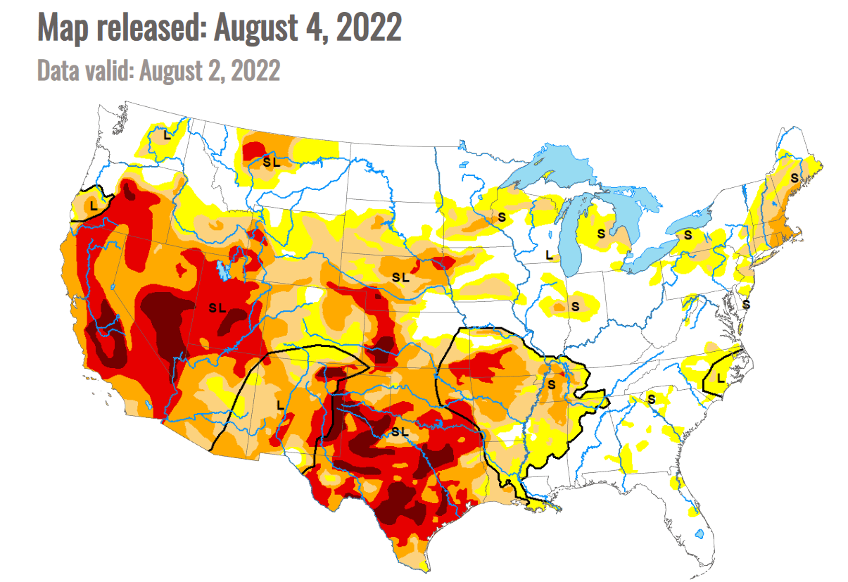 united-states-noaa-drought-monitor-latest-update-august-2022-autumn-season-forecast