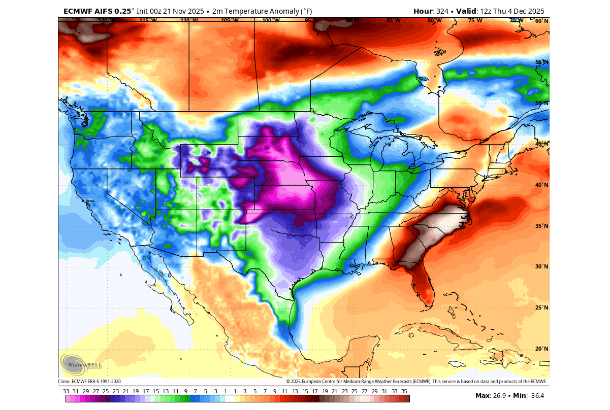 weather-forecast-early-december-temperature-anomaly-united-states-canada-cold-polar-vortex-core