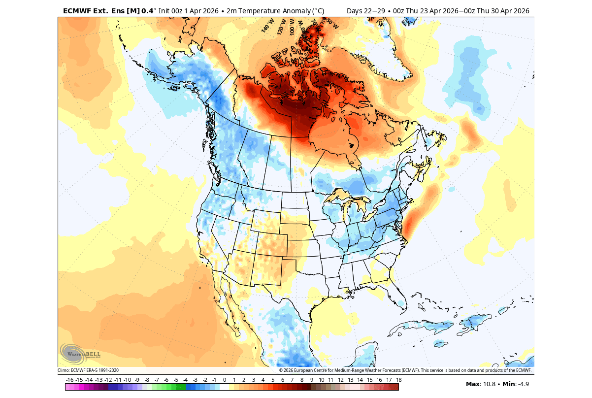 weather-forecast-end-of-april-surface-temperature-anomaly-pattern-ecmwf-united-states-canada-extended-range