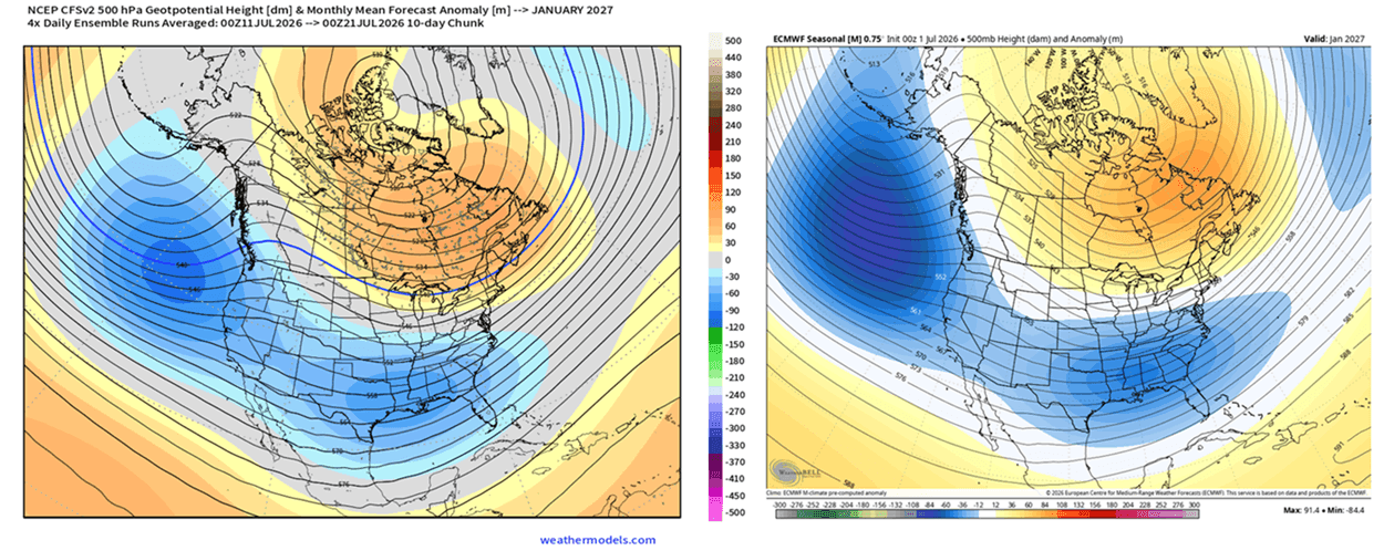 winter-2027-january-strong-el-nino-pattern-united-states-canada-forecast-mslp-pressure-cfs-ecmwf-agreement