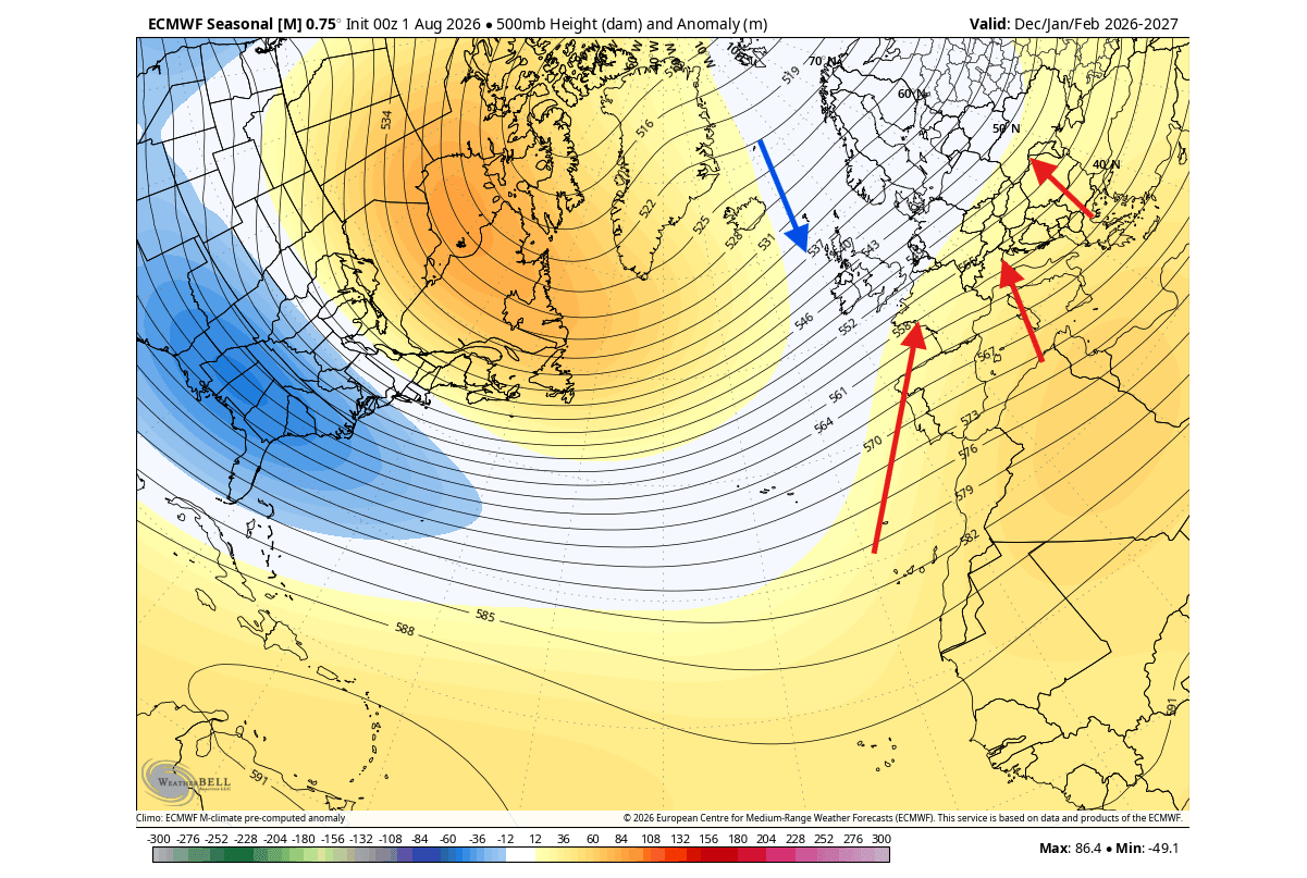 winter-2027-strong-el-nino-pressure-anomaly-pattern-snowfall-cold-forecast-united-states-canada-europe-ecmwf-latest