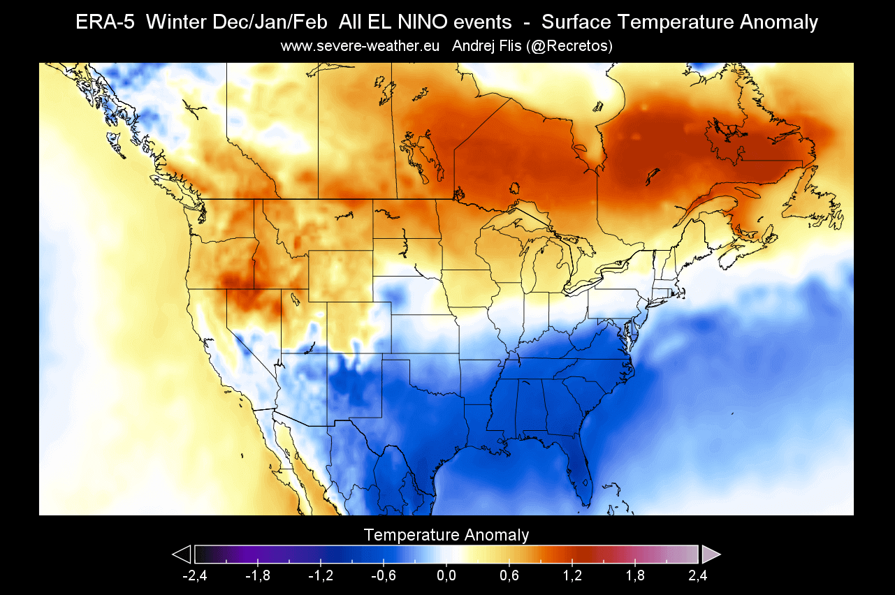 winter-enso-el-nino-watch-seasonal-temperature-anomaly-united-states-canada-forecast-development-reanalysis