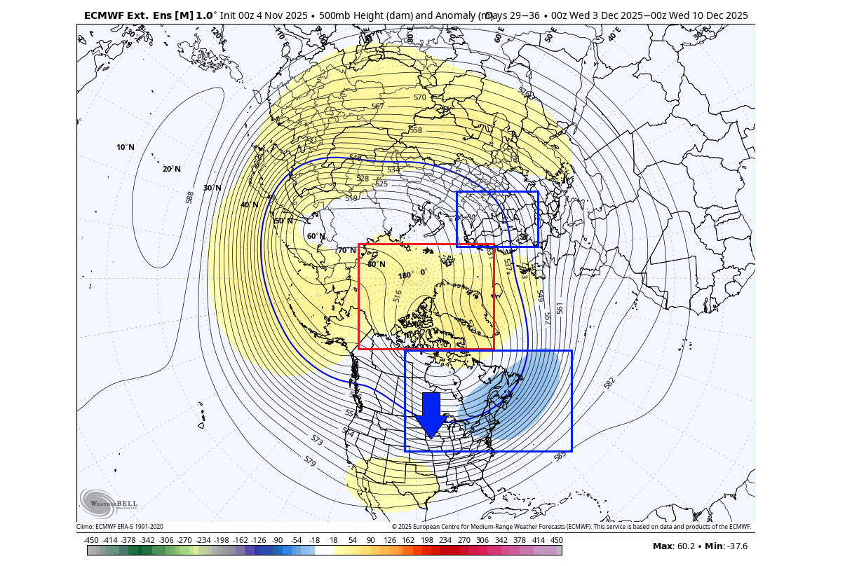 winter-forecast-december-500mb-pressure-anomaly-pattern-ecmwf-united-states-canada-post-stratospheric-warming