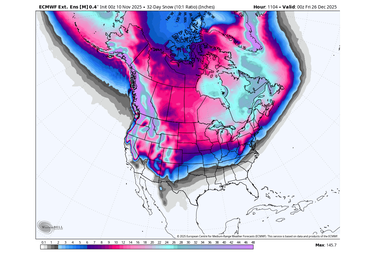 winter-forecast-december-snowfall-united-states-canada-cold-polar-vortex-ssw-event-christmas