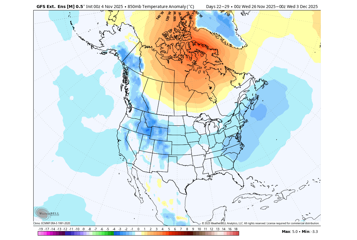 winter-forecast-december-temperature-anomaly-united-states-canada-cold-polar-vortex-split-gefs