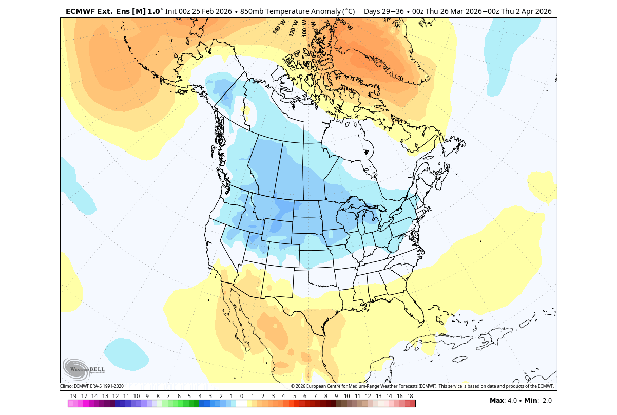 winter-forecast-early-april-temperature-anomaly-united-states-canada-cold-post-stratospheric-warming-effect