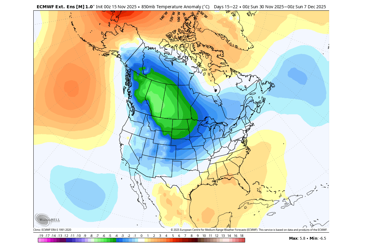 winter-forecast-early-december-temperature-anomaly-united-states-canada-cold-polar-vortex-collapse