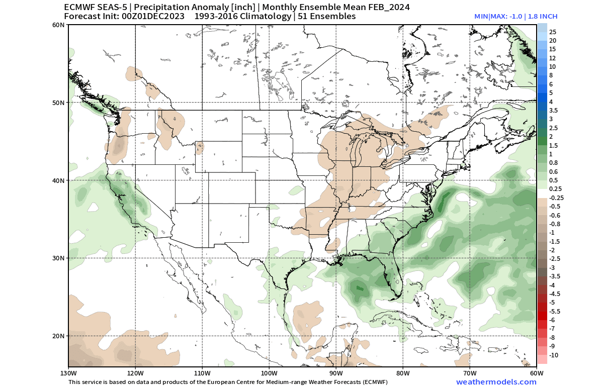 winter-forecast-february-precipitation-snowfall-anomaly-pattern-ecmwf-united-states-canada