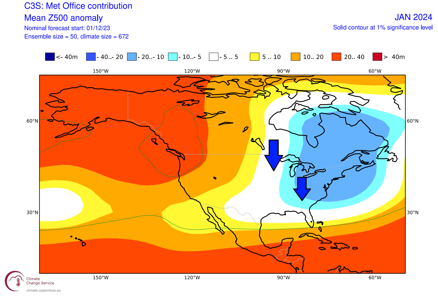 winter-forecast-january-2024-500mb-pressure-anomaly-pattern-ukmo-united-states-canada